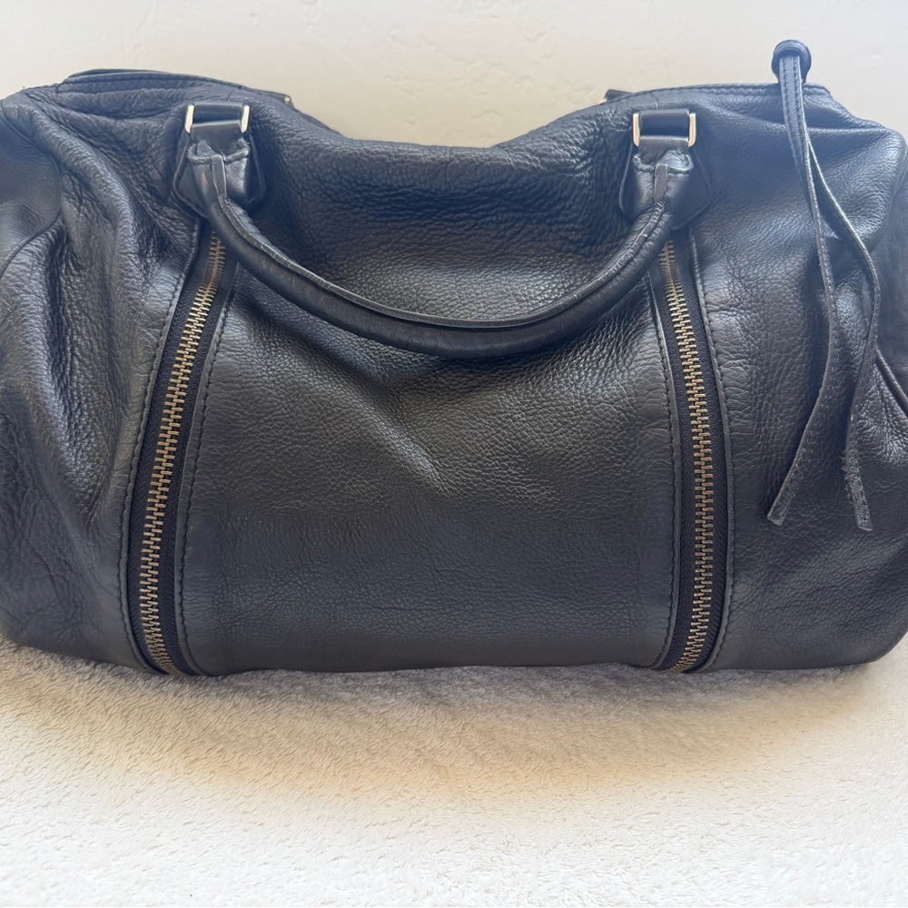 Zidag & Voltaire Leather Zip-Accent Satchel Bag - Picture 3 of 8